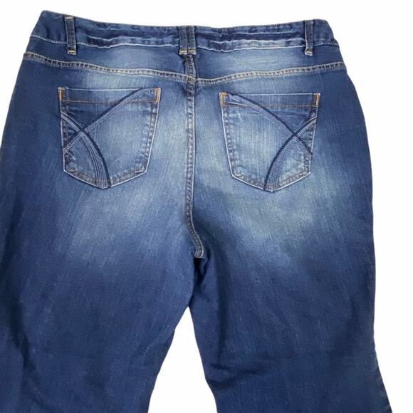 Lane Bryant Distinctly Boot Cut Red Triangle Denim Jeans Plus Size 20 Petite Blu - Picture 4 of 11